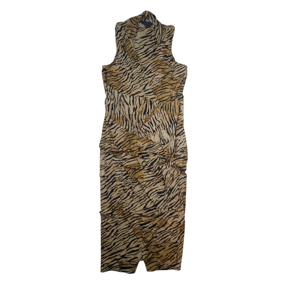 Rachel Rachel‎ Roy Tiger Print Sleeveless Mock Neck Maxi Dress – XXL